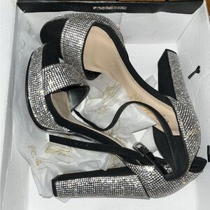 Dazzling Silver Platform Heels